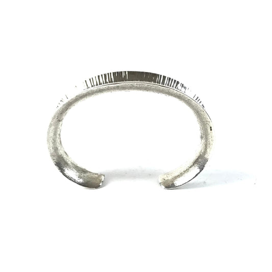 Duane Maktima Sterling Silver Concave Bracelet-Indian Pueblo Store