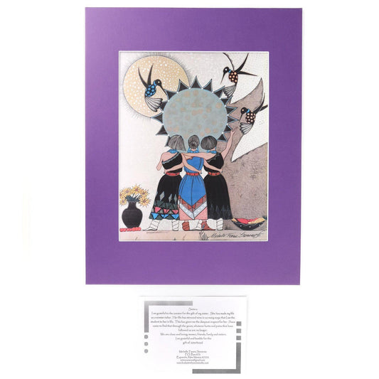 Michelle Tsosie Sisneros "Three Sisters With Hummingbirds" Print-Indian Pueblo Store