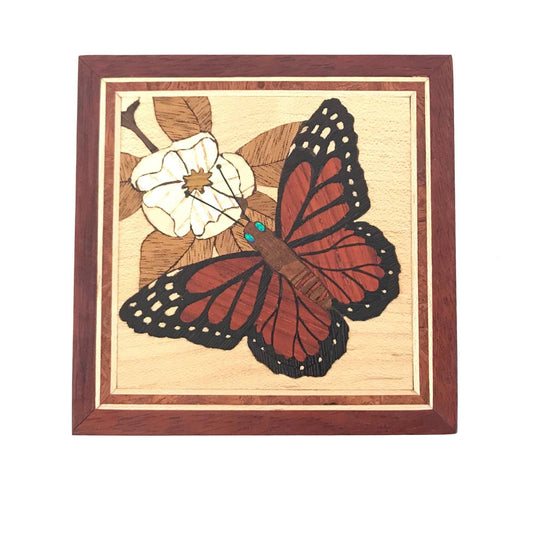 Stanton Lance Wood Inlay Butterfly Box-Indian Pueblo Store