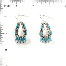 Load image into Gallery viewer, Roxanne Seoutewa Turquoise Petit Point Dangle Earrings-Indian Pueblo Store
