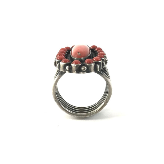 Herbert Ration Coral Cluster Ring-Indian Pueblo Store