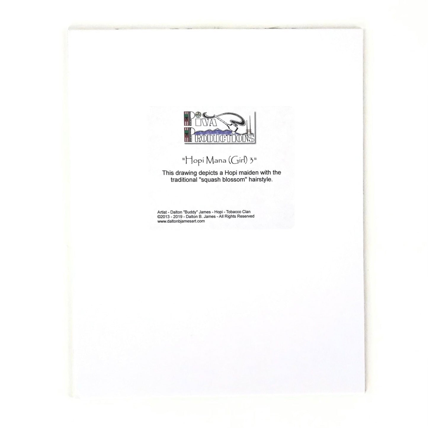 Dalton James "Hopi Mana (Girl) 3" Print-Indian Pueblo Store