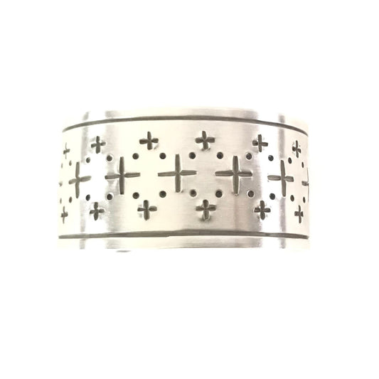 Kobe Toadlena Sterling Silver Wide Bracelet-Indian Pueblo Store