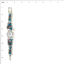 Load image into Gallery viewer, Charleston Willie Turquoise and Purple Spiny Oyster Inlay Watch-Indian Pueblo Store
