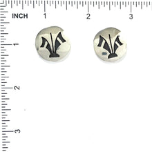 Load image into Gallery viewer, Stewart Dacaywma Hopi Overlay Post Earrings-Indian Pueblo Store
