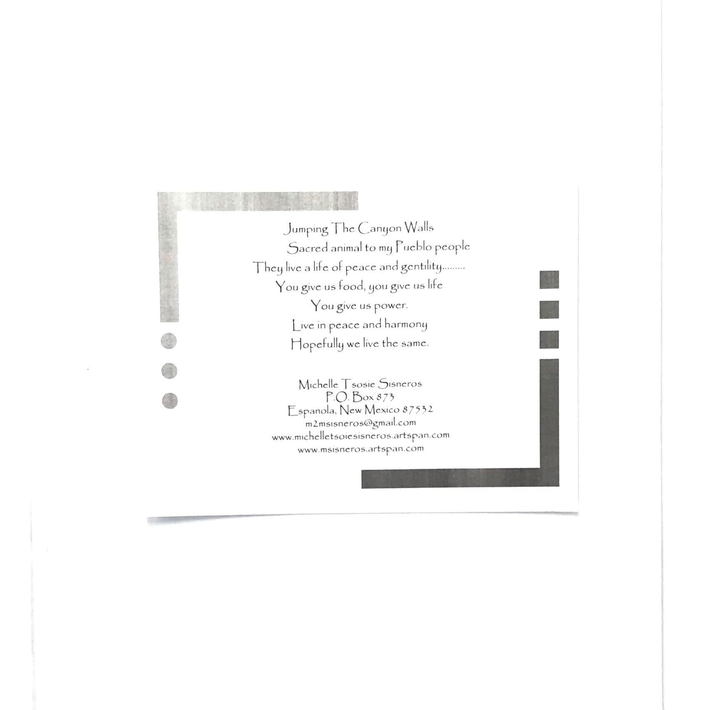 #24 Michelle Tsosie Sisneros Jumping the Canyon Walls Print-Indian Pueblo Store