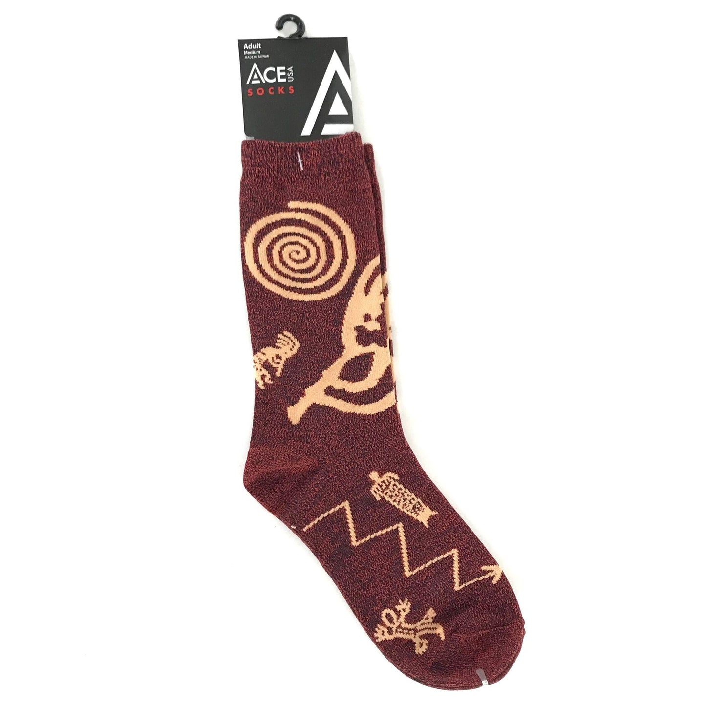 Red Sand Petroglyph Socks-Indian Pueblo Store