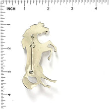 Load image into Gallery viewer, Lee Charley Multi-Gemstone Stamped Horse Pin-Indian Pueblo Store
