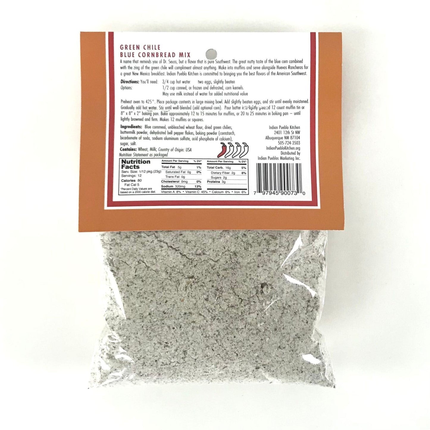 Green Chile Blue Cornbread Mix-Indian Pueblo Store