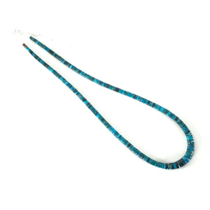 Kevin Ray Garcia Kingman Turquoise Graduated Heishi Necklace-Indian Pueblo Store