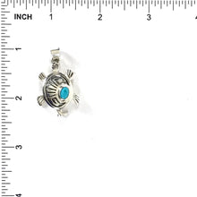 Load image into Gallery viewer, Sterling Silver Overlay Turtle Pendant-Indian Pueblo Store
