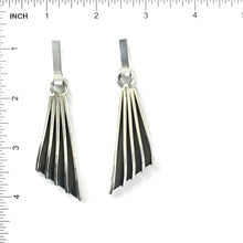 Load image into Gallery viewer, Sterling Silver Channel Asymmetrical Drop Earrings-Indian Pueblo Store
