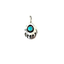 Load image into Gallery viewer, Cynthia John Small Turquoise Bear Claw Pendant-Indian Pueblo Store
