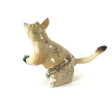 Load image into Gallery viewer, Enrike Leekya Travertine Mouse Fetish Carving-Indian Pueblo Store
