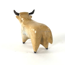 Load image into Gallery viewer, Enrike Leekya Travertine Bull Fetish Carving-Indian Pueblo Store
