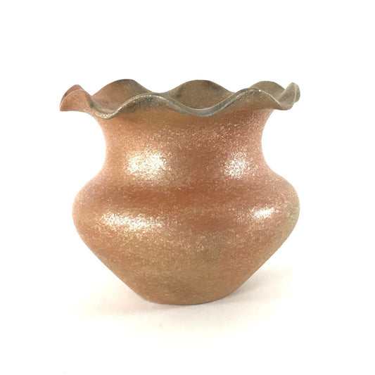 Angie Yazzie Fluted Rim Vase-Indian Pueblo Store