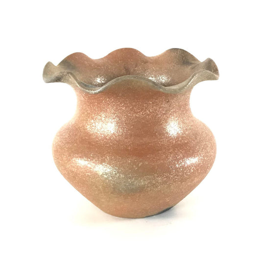 Angie Yazzie Fluted Rim Vase-Indian Pueblo Store