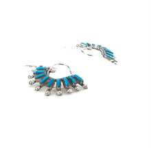 Load image into Gallery viewer, Carlos Laate Turquoise Petit Point Heart Earrings-Indian Pueblo Store
