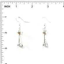 Load image into Gallery viewer, Lenora Garcia Sterling Small Silver Squash Blossom Earrings-Indian Pueblo Store
