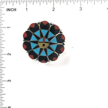 Load image into Gallery viewer, Delwin Gasper Sunface Inlay Cluster Pendant-Indian Pueblo Store
