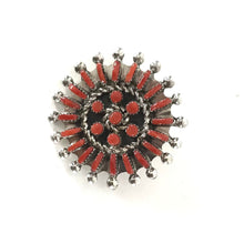 Load image into Gallery viewer, Keith Leekity Coral Needlepoint Pin/Pendant-Indian Pueblo Store
