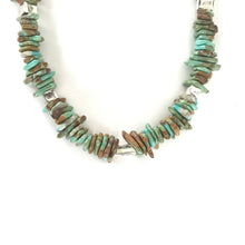 Load image into Gallery viewer, Nick Rosetta Carico Lake Turquoise Nugget Necklace-Indian Pueblo Store

