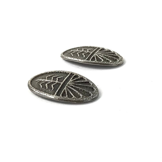 Joel Pajarito Tufa Cast Corn Earrings-Indian Pueblo Store