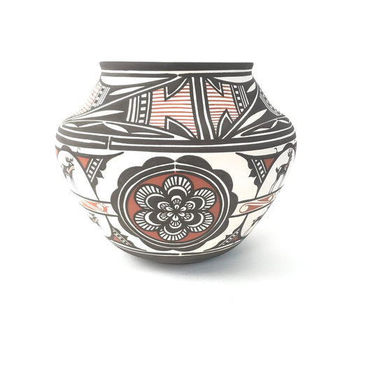 Carlos Laate Deer Olla Water Jar-Indian Pueblo Store