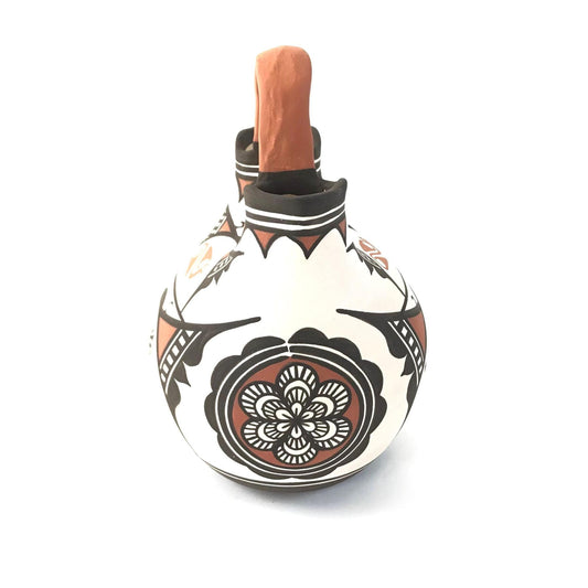 Zuni Deer in House Twisted Handle Wedding Vase-Indian Pueblo Store