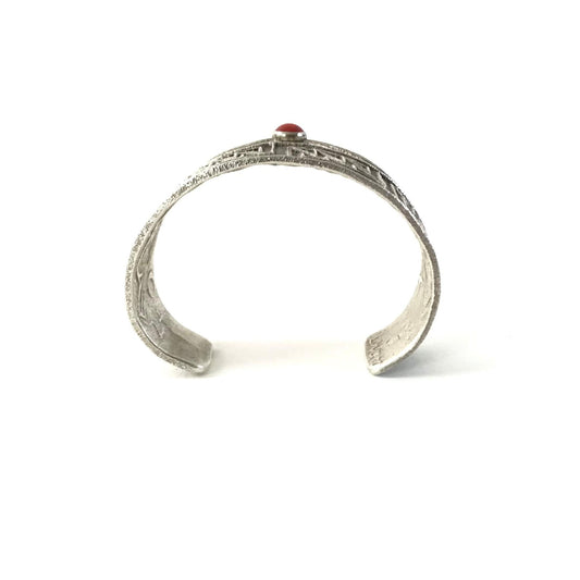 Matthew Lovato Tufa Cast Apple Coral Bracelet-Indian Pueblo Store