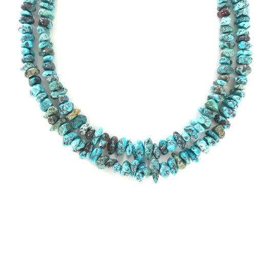 Kevin Garcia Two Strand Turquoise Nugget Necklace-Indian Pueblo Store