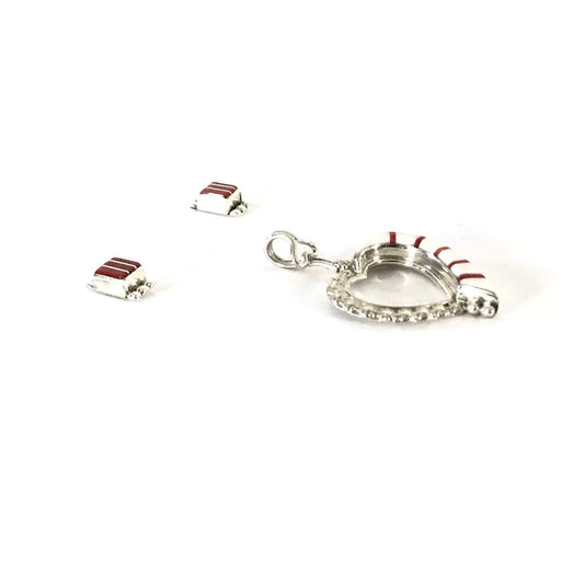 Stanford and Diane Cooche Multi-Gemstone Inlay Heart Pendant Necklace and Earring Set-Indian Pueblo Store