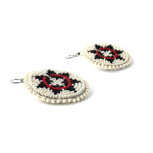 Jeanette Atencio Beaded Wedding Basket Dangle Earrings-Indian Pueblo Store