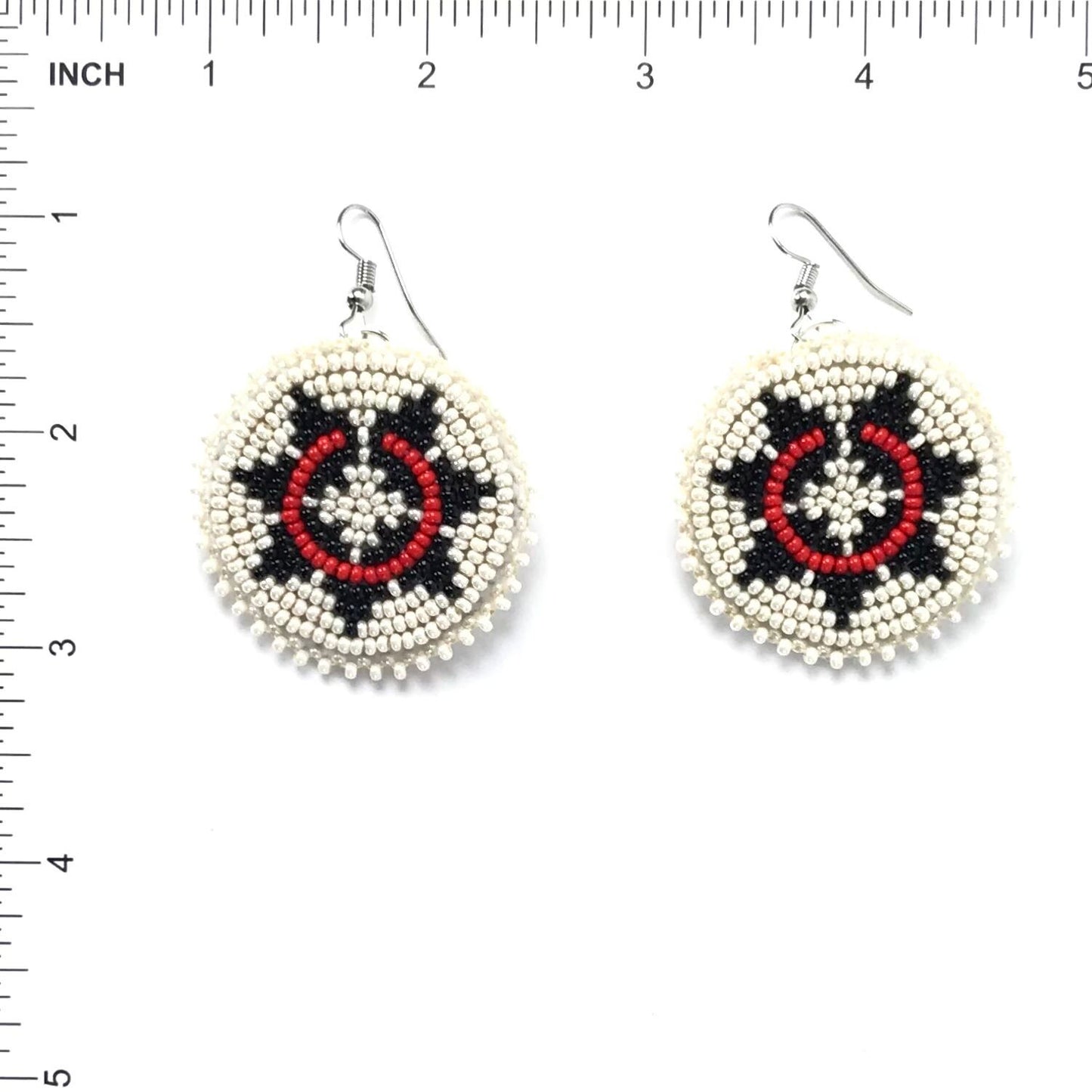 Jeanette Atencio Beaded Wedding Basket Dangle Earrings-Indian Pueblo Store