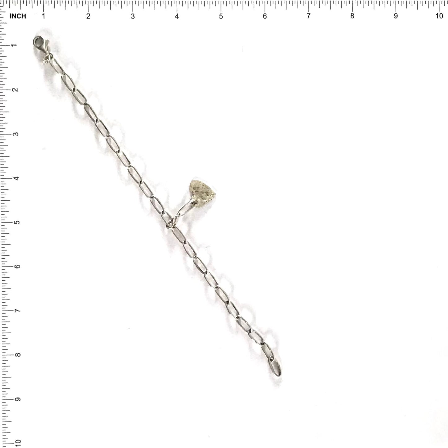 Carlos Lonjose Sterling Silver Heart Link Bracelet-Indian Pueblo Store