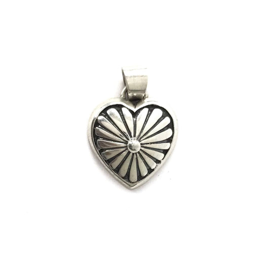 Elouise Kee Sterling Silver Heart Pendant-Indian Pueblo Store
