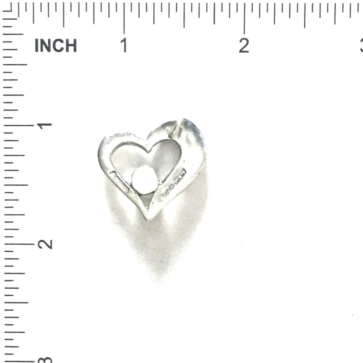 Calvin Begay Sterling Silver Textured Heart Pendant-Indian Pueblo Store