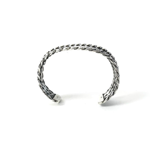 Verna Tahe Sterling Silver Wire Rope Bracelet-Indian Pueblo Store