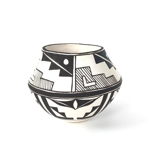 Claudia Mitchell Black and White Geometric Bowl-Indian Pueblo Store
