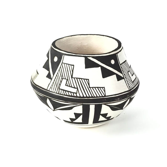 Claudia Mitchell Black and White Geometric Bowl-Indian Pueblo Store