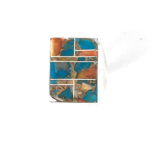 Wilbert Gray Turquoise Composite Inlay RIng-Indian Pueblo Store