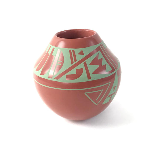 Martha Apple Leaf Feather Bowl-Indian Pueblo Store