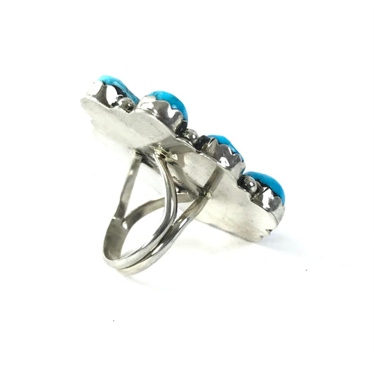 Julia Etsitty Turquoise Cluster Ring
