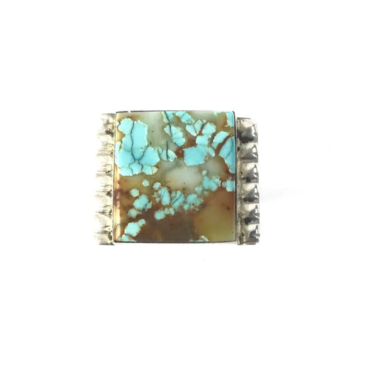Wilbert Gray Square Turquoise Ring-Indian Pueblo Store