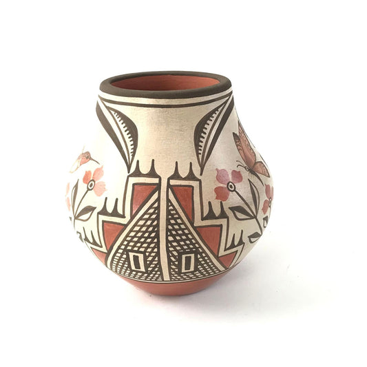 Elizabeth and Marcellus Medina Hummingbird and Butterfly Vase-Indian Pueblo Store