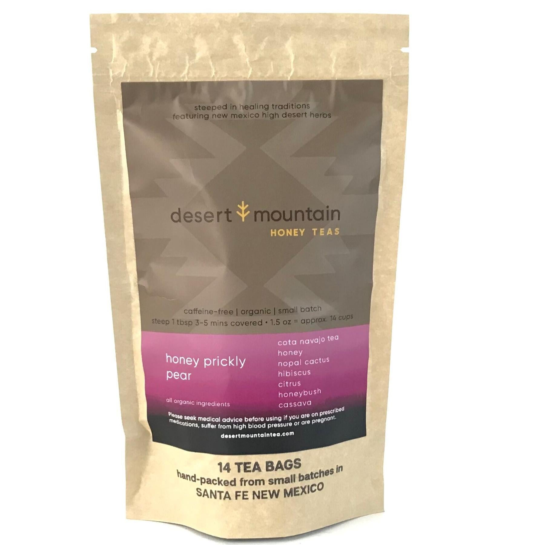Desert Mountain Tea Co Honey Prickly Pear Herbal Tea Blend  Indian Pueblo  Store