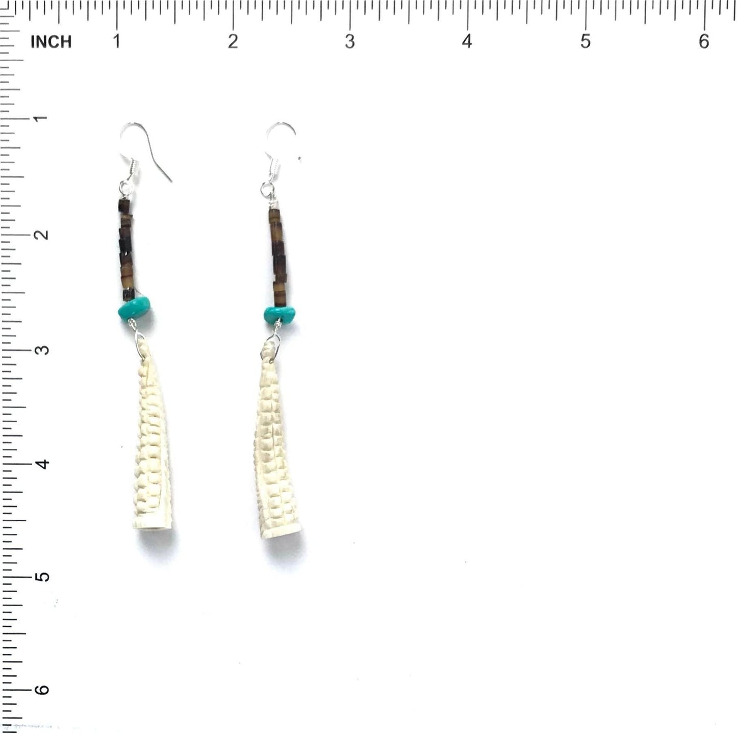 Mike Tucson Antler Corn Fetish Carving Necklace and Earring Set-Indian Pueblo Store