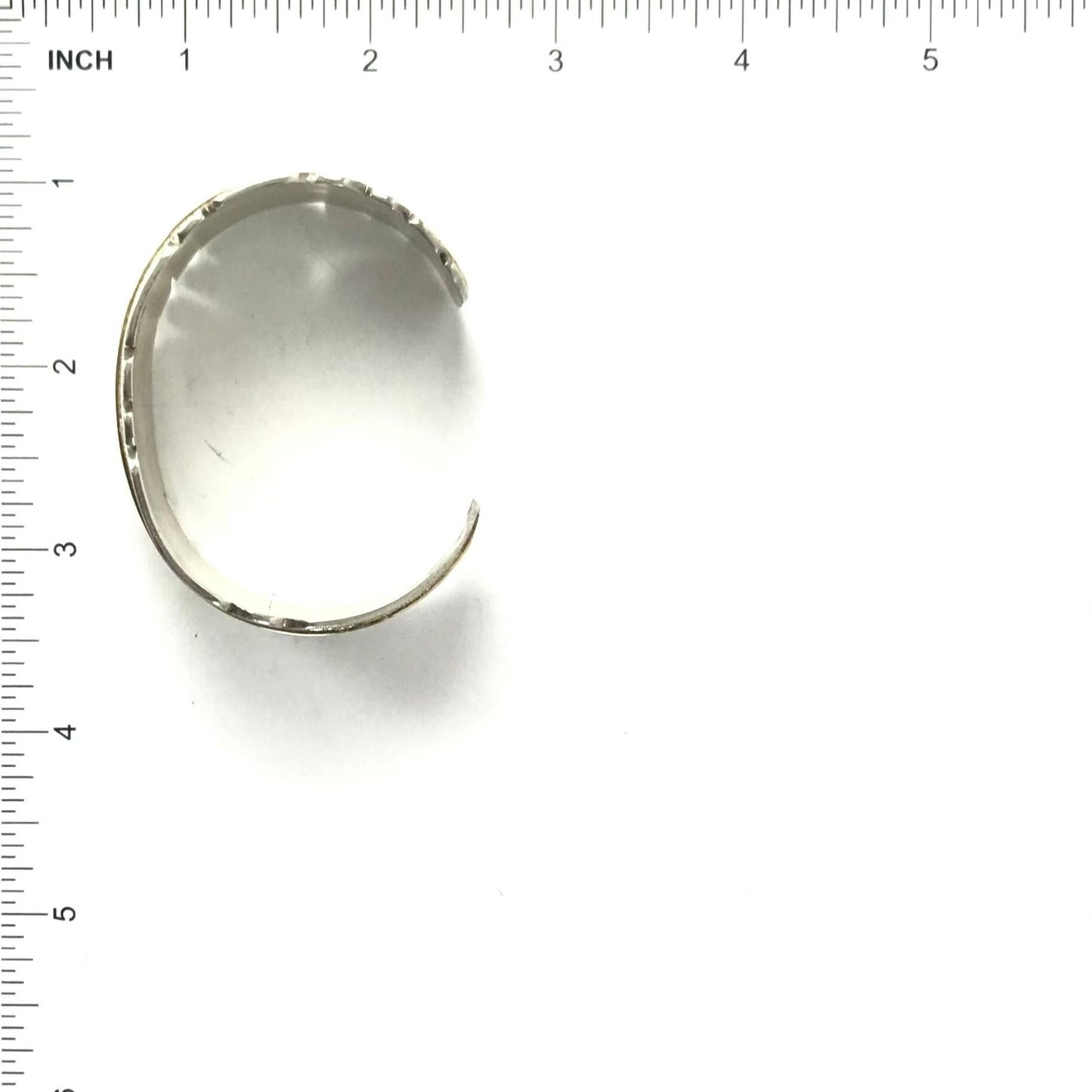 Michael and Elizabeth Kirk Sterling Silver Feather Tapered Bracelet with 18K stem-Indian Pueblo Store