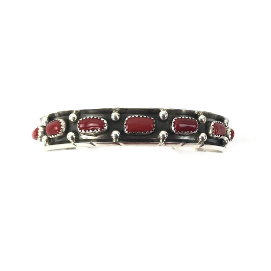 Rose Castillo Oxidized Coral Bracelet-Indian Pueblo Store