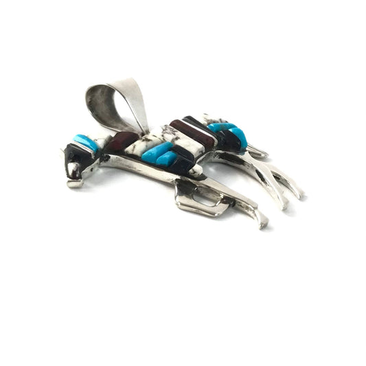 Terry Charley Multi-Gemstone Horse Pendant-Indian Pueblo Store